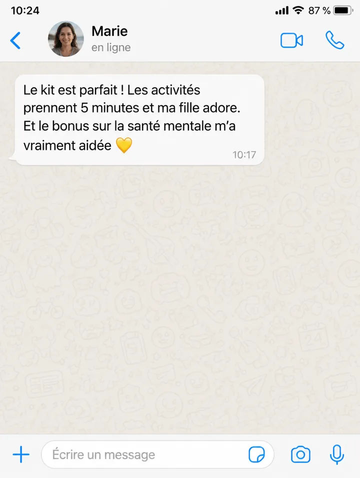 Témoignage d'une maman : « Le kit est parfait, ma fille adore »